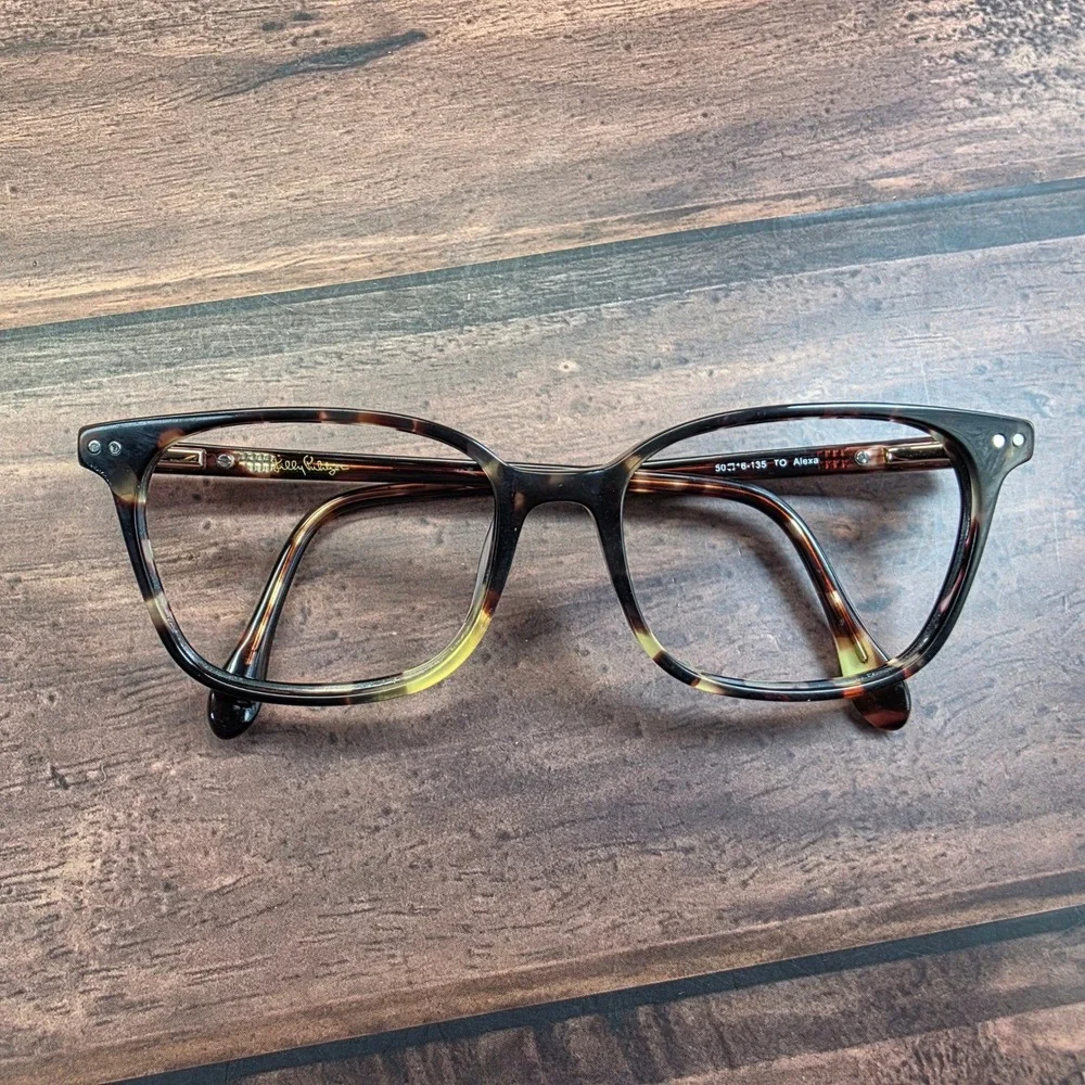 Lilly Pulitzer Alexa TO Tortoise Shell Square Eyeglasses Frames 50-16-135 Womens